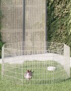 vidaXL Ограждение за свободно отглеждане на животни 8-панела 54x60 см
