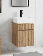 vidaXL Окачен мивка и тоалетка Дъб артизан 39 x 41 x 625 см