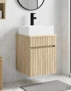 vidaXL Окачен мивка и тоалетка Дъб сонома 39 x 41 x 625 см