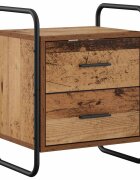 vidaXL Окачен нощен шкаф Старо дърво 40 x 30 x 50 cm