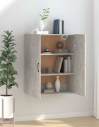 vidaXL Окачен шкаф Бетонно сиво 695x34x90 см инженерно дърво