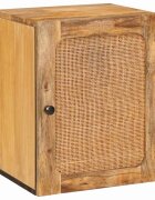 vidaXL Окачен шкаф за баня с рафт с врата Кафяво 38 x 33 x 48 см