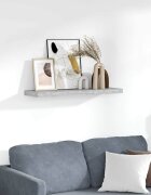 vidaXL Окачен стенен рафт бетонно сив 80x235x38 см МДФ