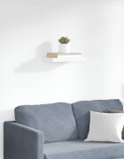vidaXL Окачен стенен рафт бял 40x235x38 см МДФ