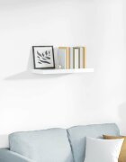 vidaXL Окачен стенен рафт бял гланц 60x235x38 см МДФ