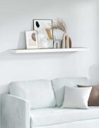 vidaXL Окачен стенен рафт дъб и бял 120x235x38 см МДФ