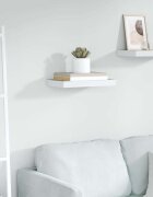 vidaXL Окачен стенен рафт дъб и бял 50x235x38 см МДФ