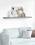 vidaXL Окачен стенен рафт сив 120x235x38 см МДФ