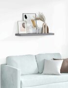 vidaXL Окачен стенен рафт сив 80x235x38 см МДФ