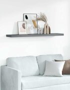 vidaXL Окачен стенен рафт сив гланц 120x235x38 см МДФ