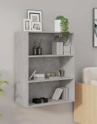 vidaXL Окачен стенен шкаф бетонно сиво 695x325x90 см