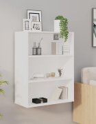 vidaXL Окачен стенен шкаф бял 695x325x90 см