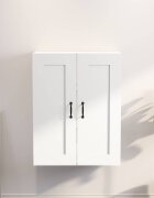 vidaXL Окачен стенен шкаф бял 695x325x90 см