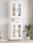 vidaXL Окачен стенен шкаф бял 695x34x90 см