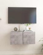 vidaXL Окачен TВ шкаф бетонно сив 60x30x30 см