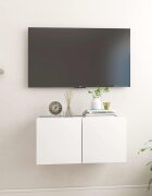 vidaXL Окачен TВ шкаф бял 60x30x30 см