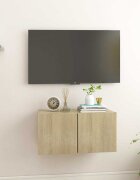 vidaXL Окачен TВ шкаф дъб сонома 60x30x30 см ПДЧ