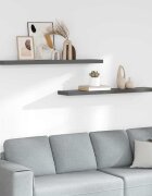 vidaXL Окачени стенни рафтове 2 бр сив гланц 120x235x38 см МДФ