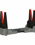 vidaXL Опора за стрелба Регулируем Сиво 46 x 14 x 195 см Пластмаса