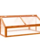 vidaXL Оранжерия kафяв 114x80x50 см чамово дърво