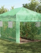 vidaXL Оранжерия с поп-ъп рамка Зелен 290 x 430 x 315 см Желязо