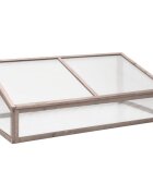 vidaXL Оранжерия сива 110x56x39 см чамово дърво