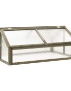 vidaXL Оранжерия сива 114x80x50 см чамово дърво