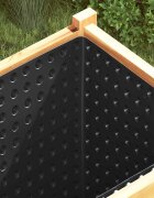 vidaXL Оребрена дренажна плоча Черно 1 x 10 m HDPE
