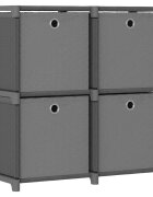 vidaXL Органайзер с 4 отделения с кутии сив 69x30x725 см плат