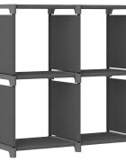 vidaXL Органайзер с 4 отделения сив 69x30x725 см плат