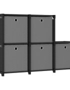vidaXL Органайзер с 5 отделения с кутии черен 103x30x725 см плат