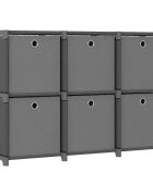 vidaXL Органайзер с 6 отделения с кутии сив 103x30x725 см плат