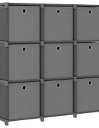 vidaXL Органайзер с 9 отделения с кутии сив 103x30x1075 см плат
