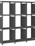 vidaXL Органайзер с 9 отделения сив 103x30x1075 см плат