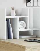 vidaXL Органайзер за бюро бял 345x155x355 см инженерно дърво