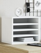 vidaXL Органайзер за бюро бял 36x26x295 см инженерно дърво