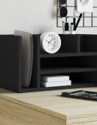 vidaXL Органайзер за бюро черен 445x24x25 см инженерно дърво