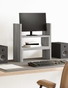 vidaXL Органайзер за бюро сив сонома 40x17x41 см инженерно дърво