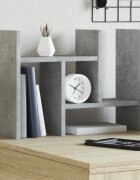vidaXL Организатор за бюро Бетонно сиво 345 x 155 x 355 cm