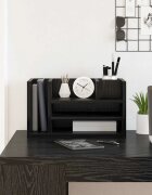 vidaXL Организатор за бюро Черен дъб 445 x 24 x 25 см