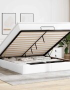 vidaXL Османска легло с матрак бяло 180x200 см изкуствена кожа