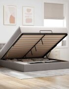 vidaXL Османска легло с матрак таупе 180x200 см плат