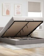 vidaXL Османска легло с матрак таупе 180x200 см плат