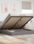 vidaXL Османска легло с матрак таупе 180x200 см плат