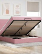 vidaXL Османска легло с матраци розово 180x200 см кадифе