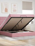 vidaXL Османска легло с матраци розово 180x200 см кадифе