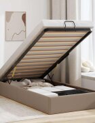 vidaXL Османска рамка за легло без матрак 100x200 см изкуствена кожа