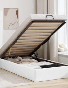 vidaXL Османска рамка за легло без матрак 100x200 см изкуствена кожа