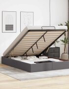 vidaXL Османска рамка за легло без матрак 140x200 см изкуствена кожа