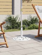 vidaXL Основа за чадър бяла 12 кг 48 см чугун